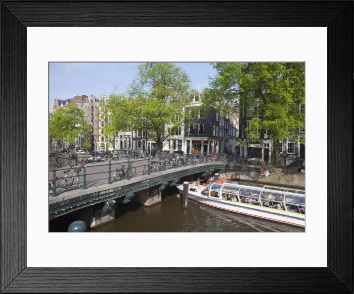 Framed Print : Cruise boat, Herengracht, Amsterdam, Netherlands, Europe Framed Print : Cruise boat, Herengracht, Amsterdam, Netherlands, Europe
