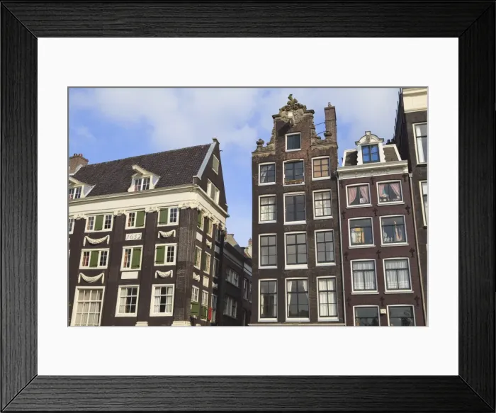 Framed Print : Gabled houses dating from the 17th century, Amsterdam, Netherlands, Europe Framed Print : Gabled houses dating from the 17th century, Amsterdam, Netherlands, Europe