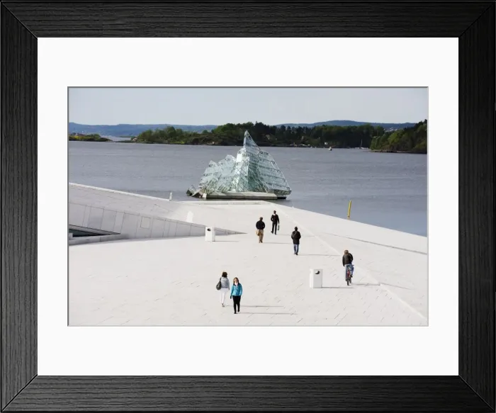 Framed Print : Floating art iceberg on the waterfront in Oslofjord, Oslo, Scandinavia, Europe Framed Print : Floating art iceberg on the waterfront in Oslofjord, Oslo, Scandinavia, Europe