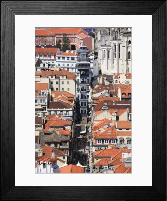 Framed Print : The Santa Justa Elevator, Lisbon, Portugal, Europe Framed Print : The Santa Justa Elevator, Lisbon, Portugal, Europe