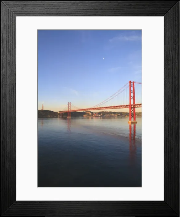 Framed Print : The 25th April Bridge over the Tagus River, Lisbon, Portugal, Europe Framed Print : The 25th April Bridge over the Tagus River, Lisbon, Portugal, Europe
