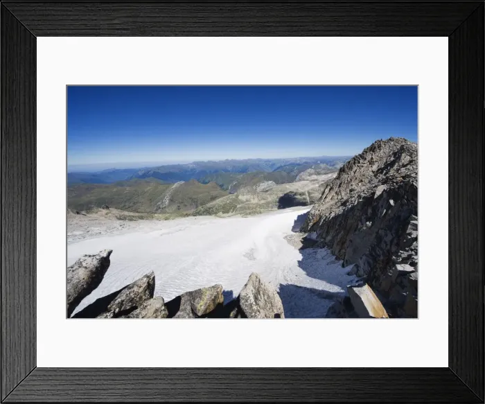Framed Print : Aneto glacier, below Pico de Aneto at 3404m the highest peak in the Pyrenees Framed Print : Aneto glacier, below Pico de Aneto at 3404m the highest peak in the Pyrenees
