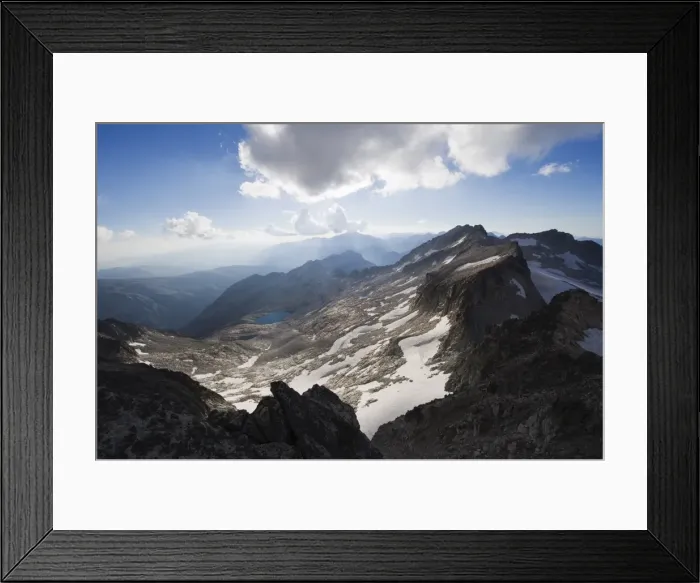 Framed Print : View from Pico de Aneto, at 3404m the highest peak in the Pyrenees, Spain, Europe Framed Print : View from Pico de Aneto, at 3404m the highest peak in the Pyrenees, Spain, Europe