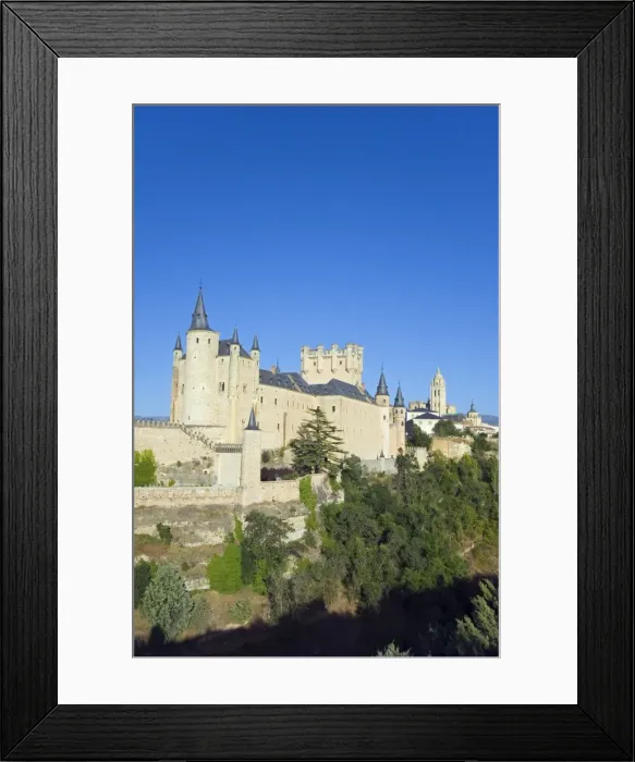 Framed Print : Segovia Castle and Gothic style Segovia Cathedral built in 1577, UNESCO World Heritage Site Framed Print : Segovia Castle and Gothic style Segovia Cathedral built in 1577, UNESCO World Heritage Site
