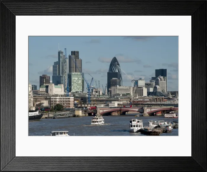 Framed Print : City skyline with Heron Tower, London, England, United Kingdom, Europe