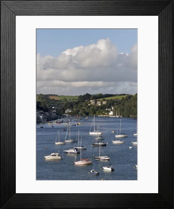 Framed Print : Fowey harbour and estuary, Cornwall, England, United Kingdom, Europe Framed Print : Fowey harbour and estuary, Cornwall, England, United Kingdom, Europe