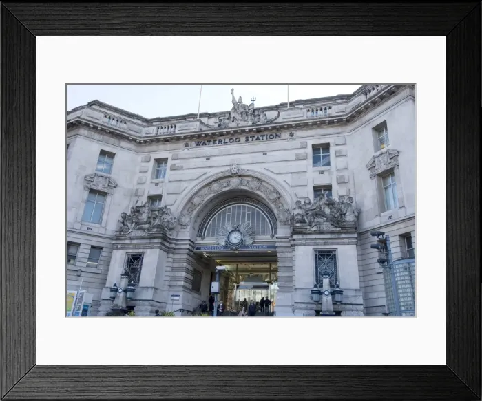 Framed Print : The front of Waterloo Railway Station, London, England, United Kingdom, Europe Framed Print : The front of Waterloo Railway Station, London, England, United Kingdom, Europe