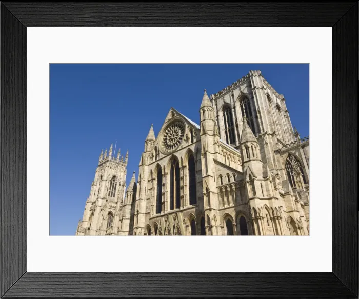 Framed Print : Side view of York Minster, northern Europes largest Gothic cathedral Framed Print : Side view of York Minster, northern Europes largest Gothic cathedral