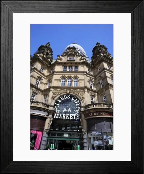 Framed Print : Facade of Leeds Markets, Leeds, West Yorkshire, England, United Kingdom, Europe Framed Print : Facade of Leeds Markets, Leeds, West Yorkshire, England, United Kingdom, Europe