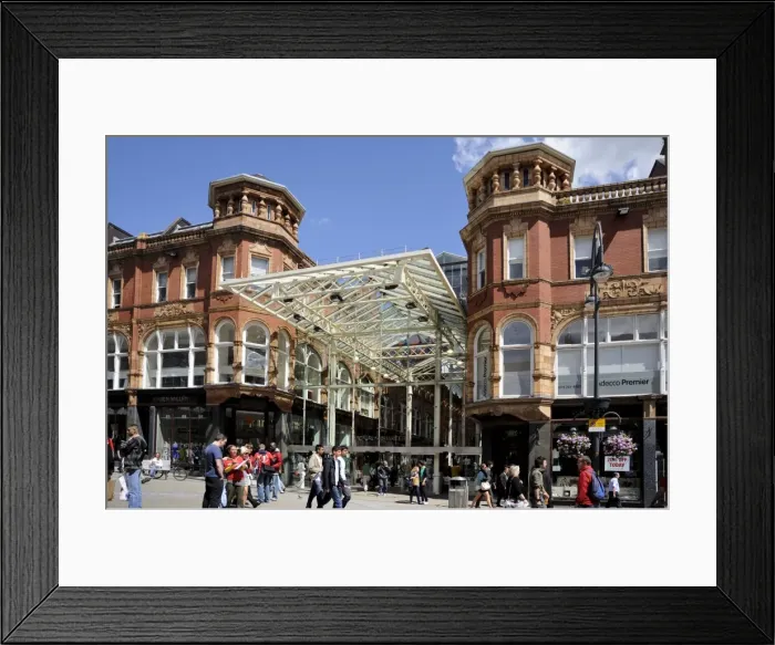 Framed Print : Entrance to the Victoria Quarter Shopping Arcade, Briggate, Leeds, West Yorkshire Framed Print : Entrance to the Victoria Quarter Shopping Arcade, Briggate, Leeds, West Yorkshire