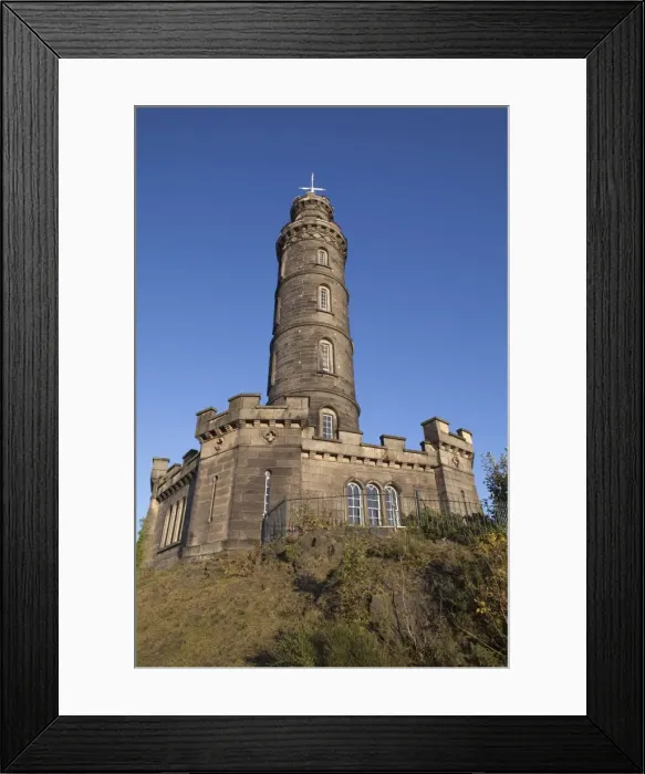 Framed Print : Nelson Monument, Calton Hill, Edinburgh, Lothian, Scotland, United Kingdom, Europe