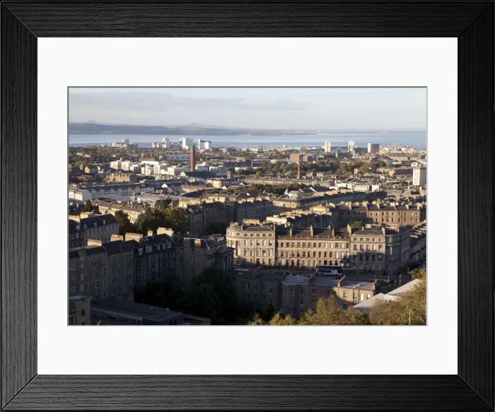 Framed Print : View towards Leith and the Firth of Forth from Calton Hill, Edinburgh, Lothian Framed Print : View towards Leith and the Firth of Forth from Calton Hill, Edinburgh, Lothian