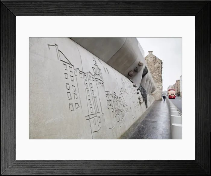 Framed Print : Wall artwork, Scottish Parliament Building, Edinburgh, Lothian, Scotland Framed Print : Wall artwork, Scottish Parliament Building, Edinburgh, Lothian, Scotland