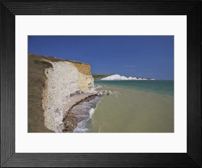 Framed Print : Seven Sisters white chalk cliffs, East Sussex, England, United Kingdom, Europe Framed Print : Seven Sisters white chalk cliffs, East Sussex, England, United Kingdom, Europe