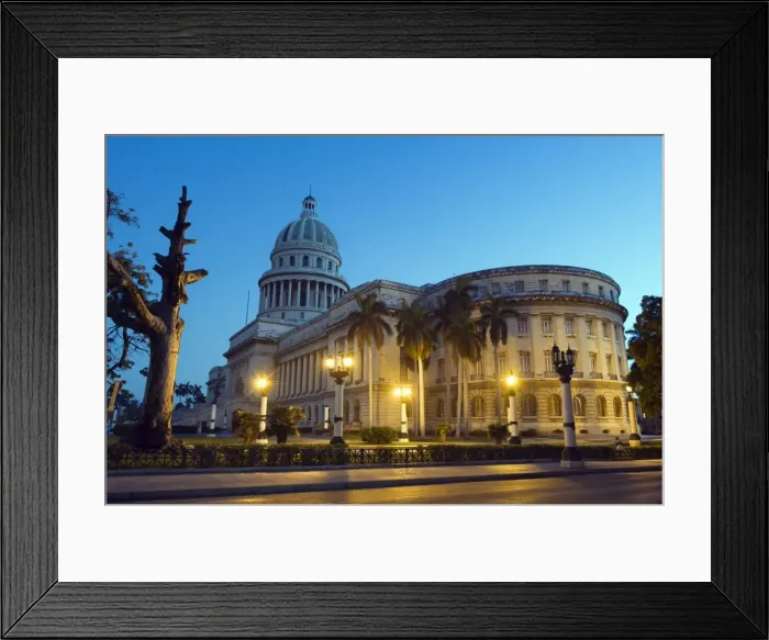 Framed Print : Capitolio Nacional illuminated at night, Central Havana, Cuba, West Indies Framed Print : Capitolio Nacional illuminated at night, Central Havana, Cuba, West Indies