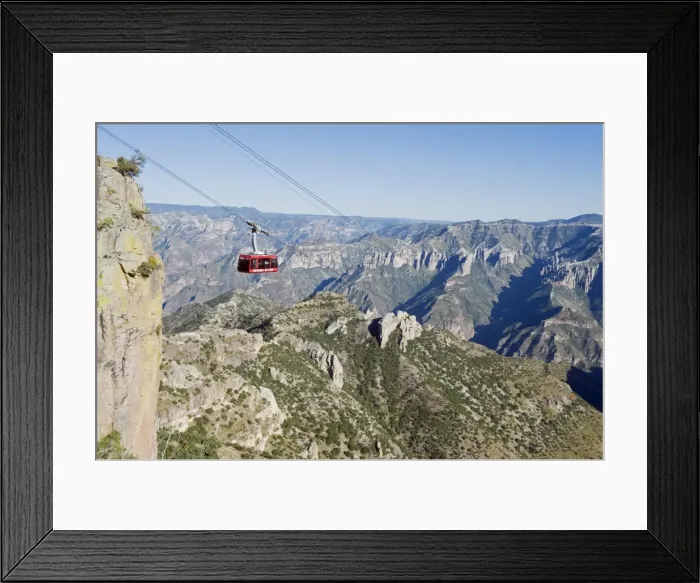 Framed Print : Cable car at Barranca del Cobre (Copper Canyon), Chihuahua state, Mexico, North America Framed Print : Cable car at Barranca del Cobre (Copper Canyon), Chihuahua state, Mexico, North America
