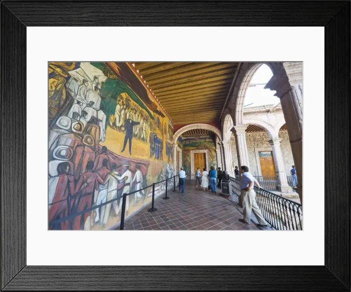 Framed Print : Murals at Palacio de Gobeierno, Morelia, Michoacan state, Mexico, North America Framed Print : Murals at Palacio de Gobeierno, Morelia, Michoacan state, Mexico, North America