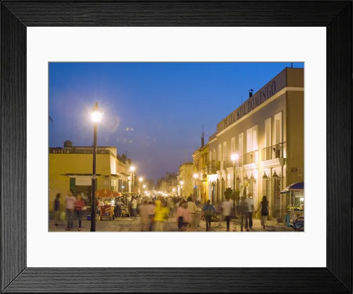 Framed Print : Nightime street scene, Oaxaca, Oaxaca state, Mexico, North America Framed Print : Nightime street scene, Oaxaca, Oaxaca state, Mexico, North America