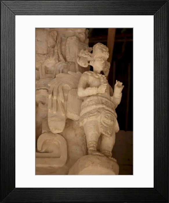 Framed Print : A winged warrior carved in stone protecting the Tomb of Ukit Kan Le K Tok Framed Print : A winged warrior carved in stone protecting the Tomb of Ukit Kan Le K Tok