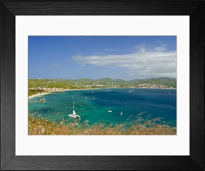 Framed Print : View from Pigeon Point down to Rodney Bay, St. Lucia, Windward Islands Framed Print : View from Pigeon Point down to Rodney Bay, St. Lucia, Windward Islands