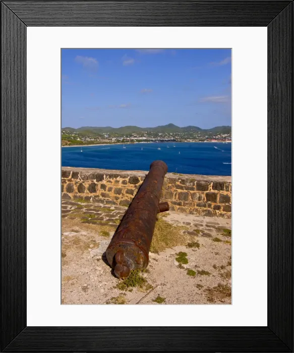 Framed Print : Old canon on Pigeon Point overlooking Rodney Bay, St. Lucia, Windward Islands Framed Print : Old canon on Pigeon Point overlooking Rodney Bay, St. Lucia, Windward Islands