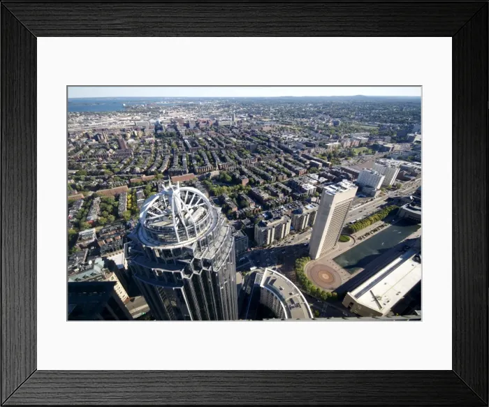 Framed Print : Aerial view of Boston from the Prudential Sky Walk, Boston, Massachusetts Framed Print : Aerial view of Boston from the Prudential Sky Walk, Boston, Massachusetts