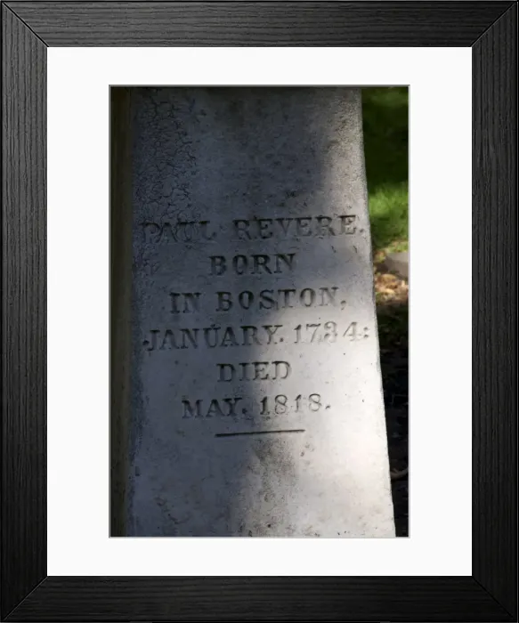 Framed Print : Paul Revere, Old Granary Burial Ground, Boston, Massachusetts, New England Framed Print : Paul Revere, Old Granary Burial Ground, Boston, Massachusetts, New England