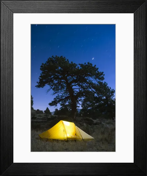 Framed Print : Tent illuminated under the night sky, Rocky Mountain National Park, Colorado Framed Print : Tent illuminated under the night sky, Rocky Mountain National Park, Colorado