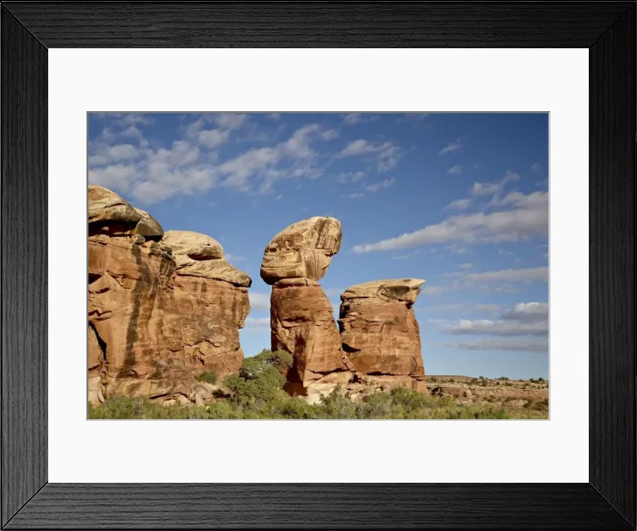 Framed Print : Rock formation with clouds, The Needles District, Canyonlands National Park Framed Print : Rock formation with clouds, The Needles District, Canyonlands National Park
