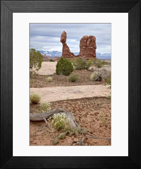 Framed Print : Balanced Rock on a cloudy morning, Arches National Park, Utah, United States of America Framed Print : Balanced Rock on a cloudy morning, Arches National Park, Utah, United States of America