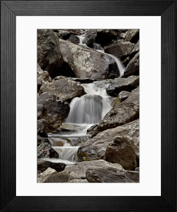 Framed Print : Cascades downstream of Fish Creek Falls, Routt National Forest, Colorado