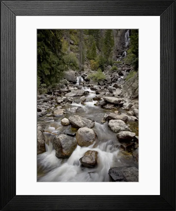 Framed Print : Fish Creek Falls and cascades, Routt National Forest, Colorado, United States of America Framed Print : Fish Creek Falls and cascades, Routt National Forest, Colorado, United States of America