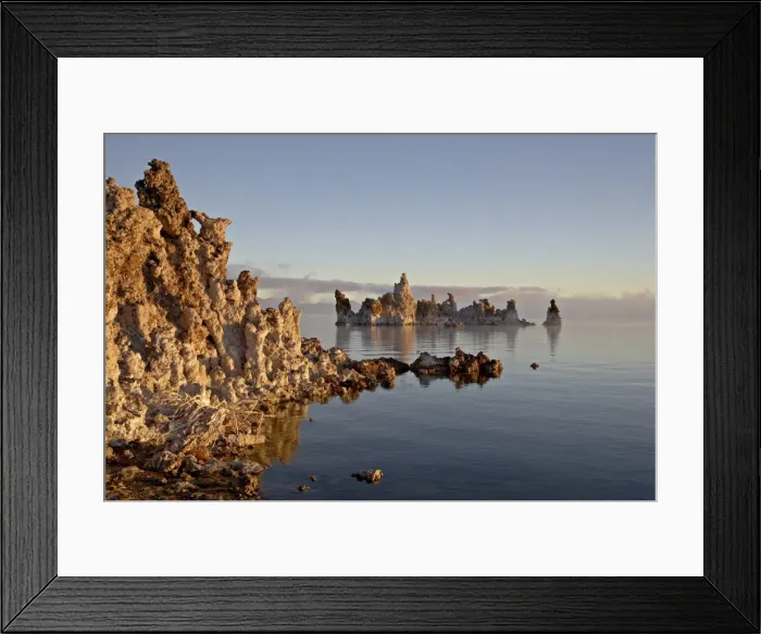 Framed Print : Early morning light on the tufa formations, Mono Lake, California, United States of America Framed Print : Early morning light on the tufa formations, Mono Lake, California, United States of America