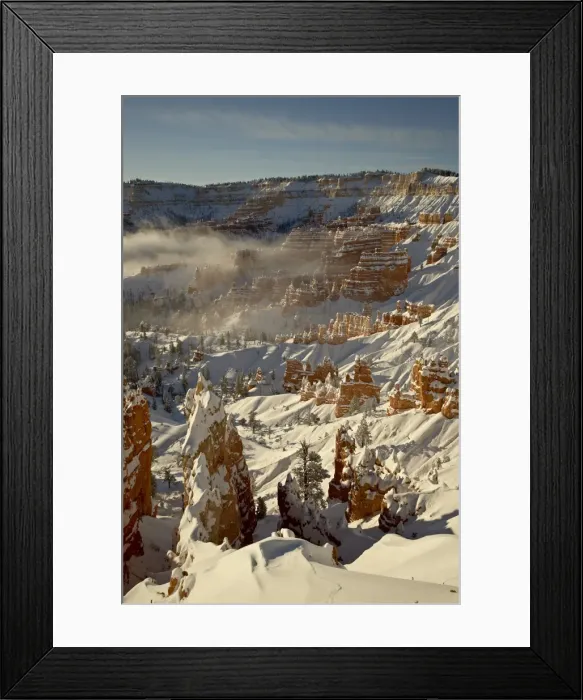 Framed Print : View from Sunrise Point with snow, Bryce Canyon National Park, Utah, United States of America Framed Print : View from Sunrise Point with snow, Bryce Canyon National Park, Utah, United States of America