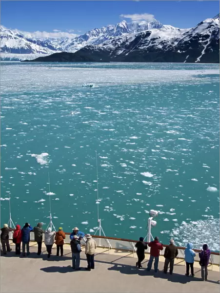 Cruise ship near Hubbard Glacier, Yakutat Bay, Gulf of Alaska, Southeast Alaska