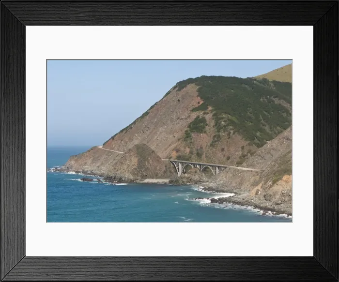 Framed Print : Big Creek Bridge Scenic, Big Sur, California, United States of America, North America Framed Print : Big Creek Bridge Scenic, Big Sur, California, United States of America, North America