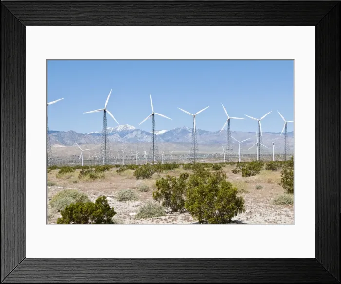 Framed Print : Wind farm outside Palm Springs, California, United States of America, North America Framed Print : Wind farm outside Palm Springs, California, United States of America, North America