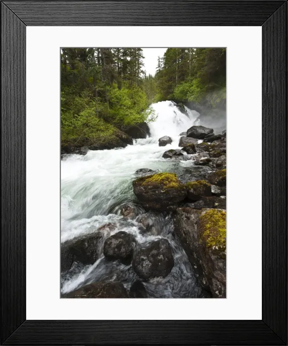 Framed Print : Cascade Creek, Thomas Bay region of Southeast Alaska, Alaska, United States of America Framed Print : Cascade Creek, Thomas Bay region of Southeast Alaska, Alaska, United States of America