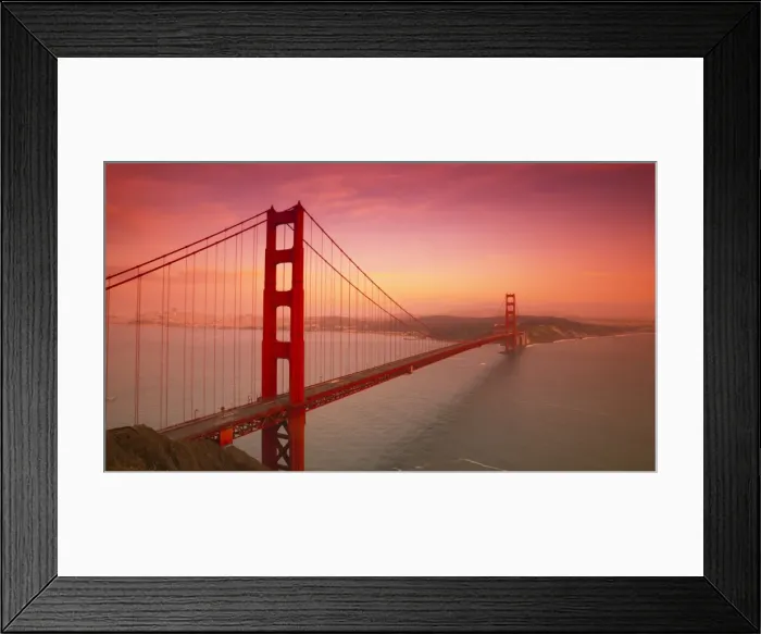 Framed Print : Golden Gate Bridge, San Francisco, California, United States of America, North America Framed Print : Golden Gate Bridge, San Francisco, California, United States of America, North America