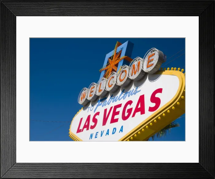 Framed Print : Las Vegas sign, Nevada, United States of America, North America Framed Print : Las Vegas sign, Nevada, United States of America, North America
