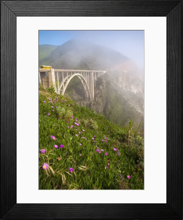 Framed Print : Bixby Bridge, Highway 1, California, United States of America, North America Framed Print : Bixby Bridge, Highway 1, California, United States of America, North America