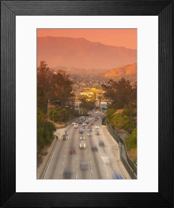 Framed Print : Route 110, Los Angeles, California, United States of America, North America Framed Print : Route 110, Los Angeles, California, United States of America, North America