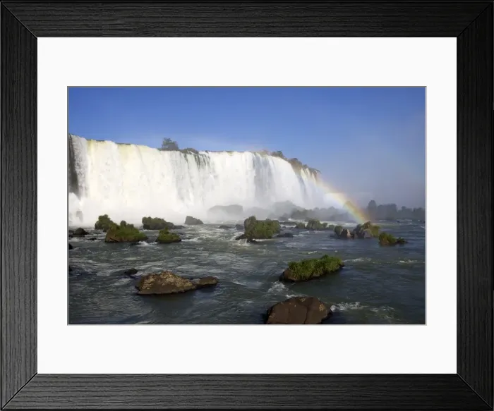 Framed Print : View of the Iguassu Falls from the Brazilian side, UNESCO World Heritage Site Framed Print : View of the Iguassu Falls from the Brazilian side, UNESCO World Heritage Site