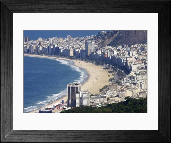 Framed Print : View over Copacabana, Rio de Janeiro, Brazil, South America Framed Print : View over Copacabana, Rio de Janeiro, Brazil, South America