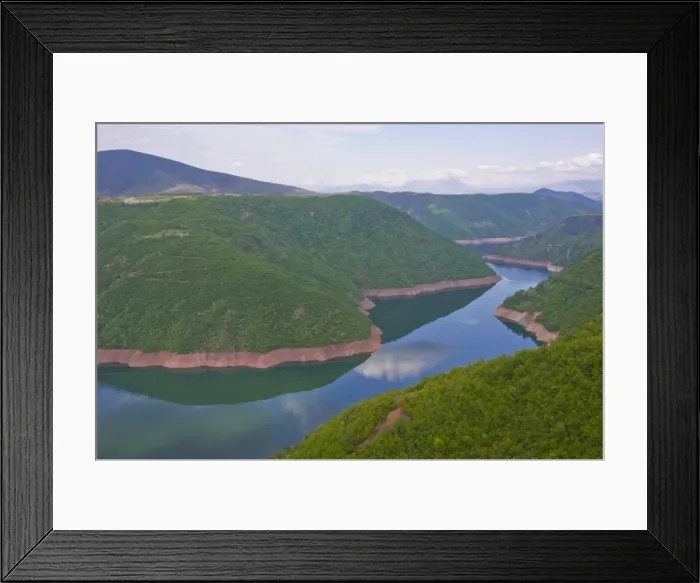 Framed Print : Artifical lake behind the Fierze dam, Albania, Europe Framed Print : Artifical lake behind the Fierze dam, Albania, Europe