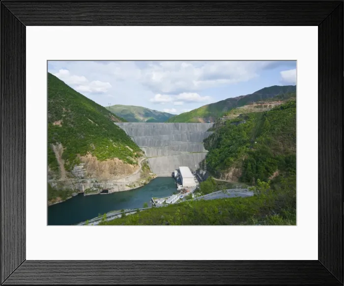 Framed Print : Fierze dam, Albania, Europe Framed Print : Fierze dam, Albania, Europe