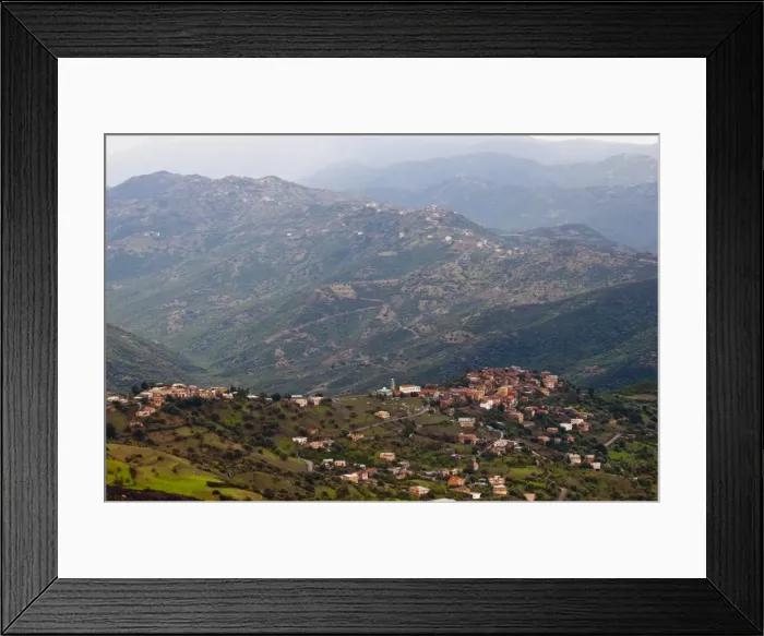 Framed Print : Small mountain villages in the mountains of the Kabylia, Algeria, North Africa, Africa Framed Print : Small mountain villages in the mountains of the Kabylia, Algeria, North Africa, Africa