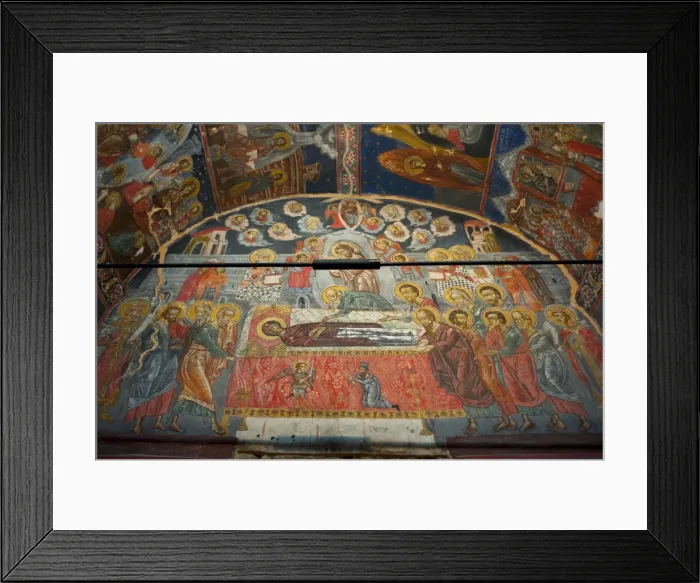Framed Print : Frescoes, Antique Orthodox churches of Voskopoja, Albania, Europe Framed Print : Frescoes, Antique Orthodox churches of Voskopoja, Albania, Europe