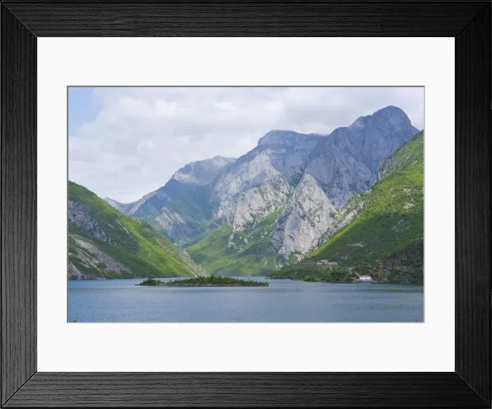 Framed Print : Artifical lake, Komani, Albania, Europe