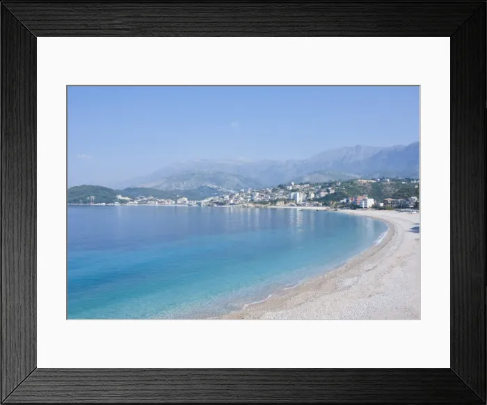 Framed Print : Beach of Himara, Albania, Europe Framed Print : Beach of Himara, Albania, Europe